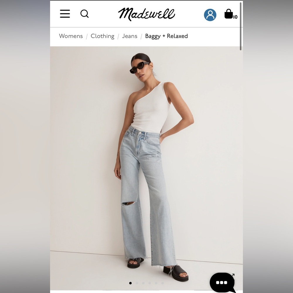 Baggy Flare Jeans in Luzon Wash: Knee Slit Edition
Madewell Jeans